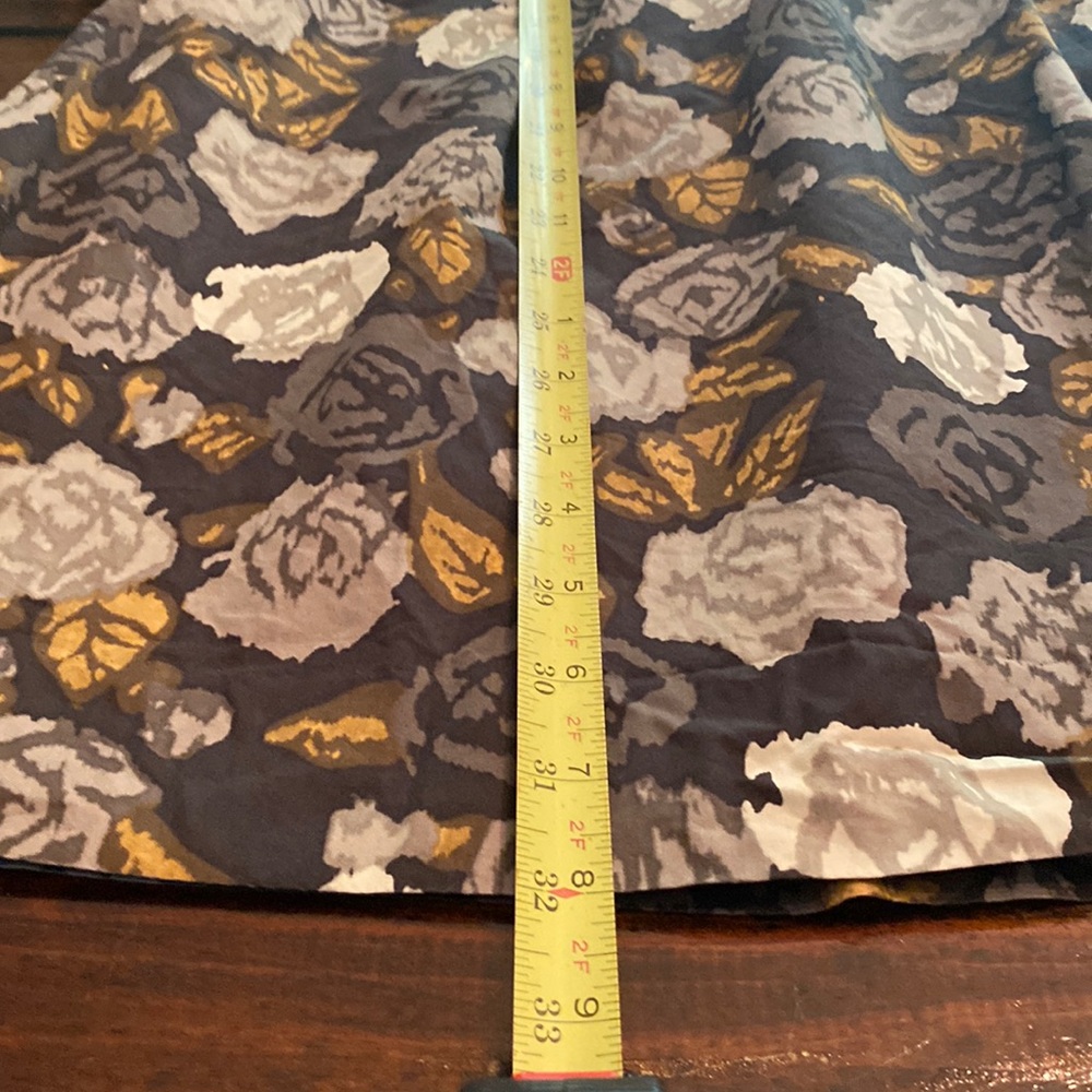 J. Crew Marielle Solstice floral strapless pockets gray gold 10 zipper dress - Picture 15 of 16